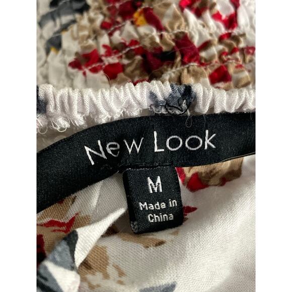 New Look Women's M White Floral Long Dress Sleeveless Summer Casual - Picture 4 of 10